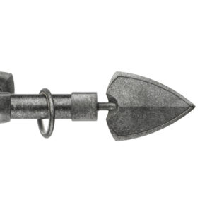 Металлический карниз Копье цвет черно-серебрянный фото